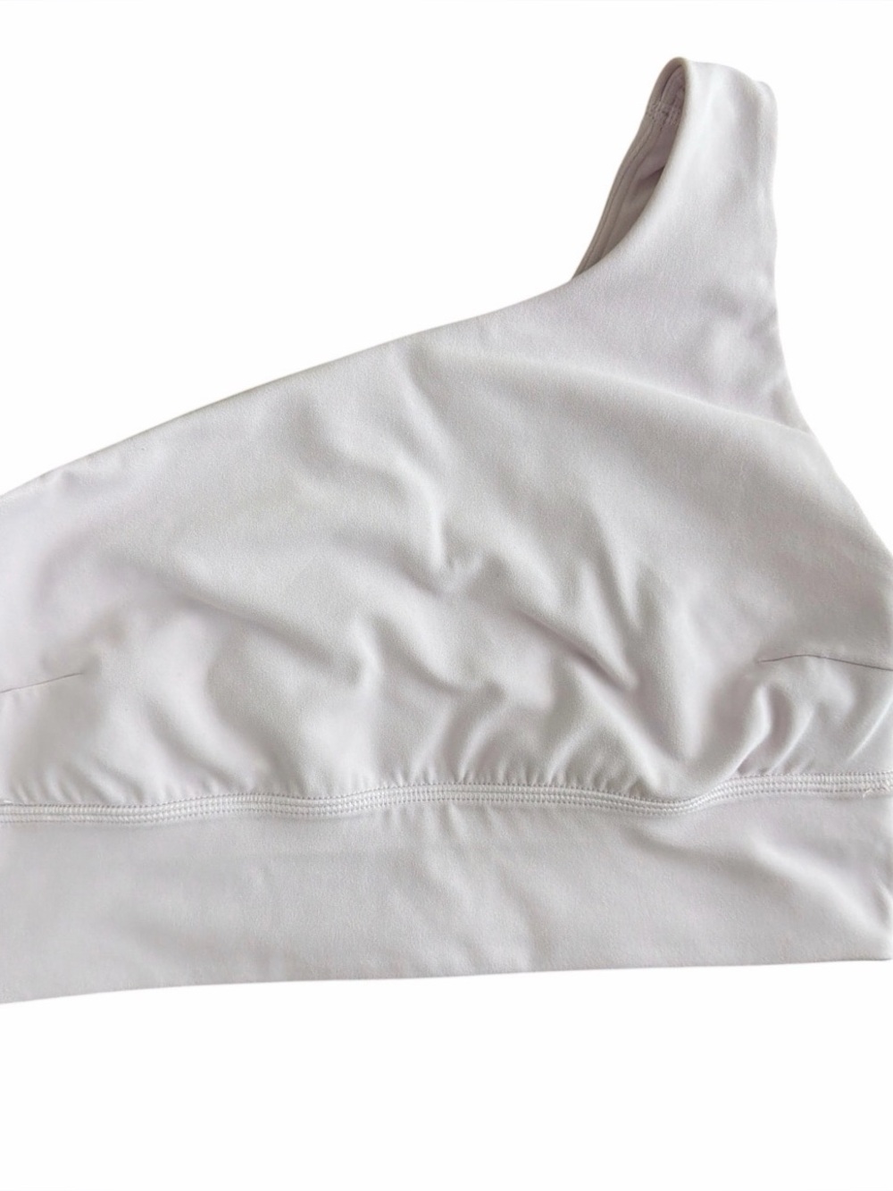lululemon athletica One-Shoulder Sports Bra in Pale Pink size 10